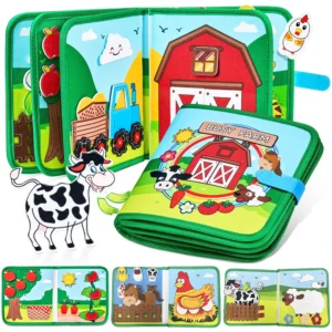 Beschäftigt Board Montessori Spielzeug für Kleinkinder Bauernhof Tier Geschichte Beschäftigt Buch Sensorisches Spielzeug Vorschule Lernen Feinmotorik Reise Aktivitäten