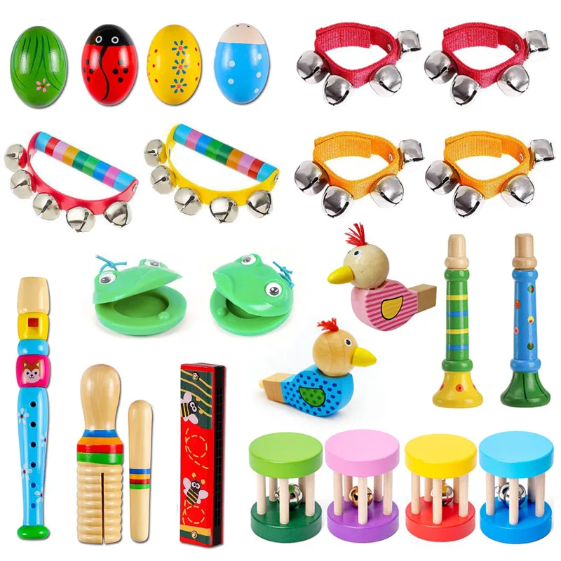 Holz-Musikinstrumente Für Kinder: Rhythmus-Maracas, Kastagnetten, Flöte, Glöckchen, Mundharmonika, Trompete – Ideal Für Fiesta, Karneval Und Partygeschenke Holz-Musikinstrumente Für Kinder: Rhythmus-Maracas, Kastagnetten, Flöte, Glöckchen, Mundharmonika, Trompete – Ideal Für Fiesta, Karneval Und Partygeschenke