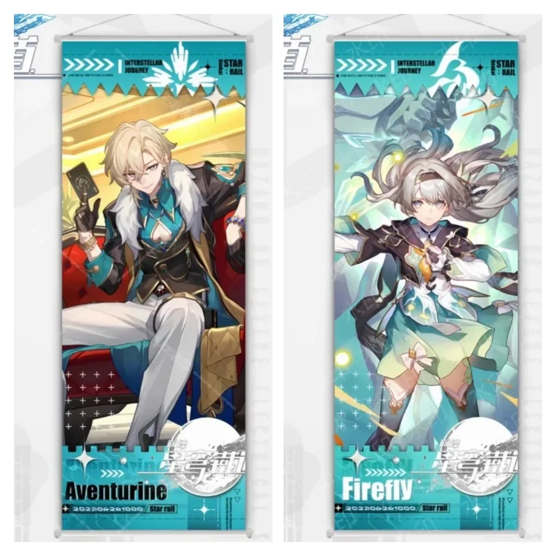Game Scroll Leinwand-Poster, Wandbehang, Gemälde, Aventurine Firefly Fugue Anaxa Mydei Castorice, Heimdekoration Game Scroll Leinwand-Poster, Wandbehang, Gemälde, Aventurine Firefly Fugue Anaxa Mydei Castorice, Heimdekoration