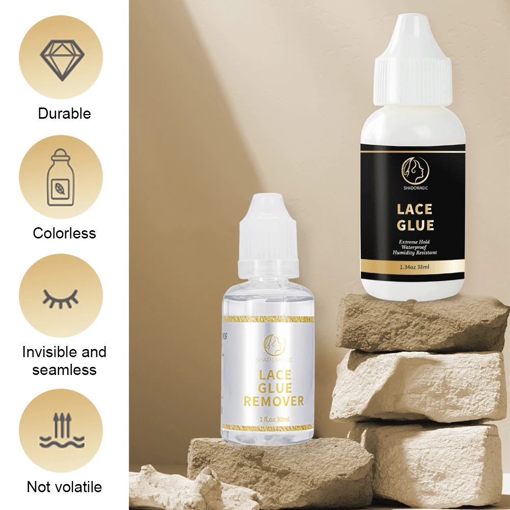 Wig Adhesive Strong Hold Lace Glue And Adhesive Remover For Wigs Extreme Hold Hair Replacement Adhesive For Toupee Systems Wig Adhesive Strong Hold Lace Glue And Adhesive Remover For Wigs Extreme Hold Hair Replacement Adhesive For Toupee Systems - Image 3