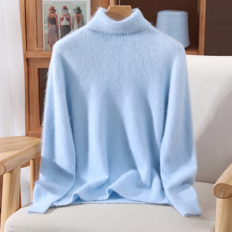 Herbst Und Winter Nerz Kaschmir Pullover Frauen Hochgeschlossenen Pullover Pullover Lose Bodenbildung Wolle Mantel Warme Plus Größe Herbst Und Winter Nerz Kaschmir Pullover Frauen Hochgeschlossenen Pullover Pullover Lose Bodenbildung Wolle Mantel Warme Plus Größe - Image 12