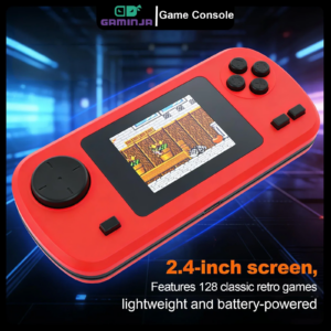 GAMINJA GC32 Classic Retro Handheld Game Console Portable Video Game Player 2.4 Inch TFT Screen 128 Built-in Classic Games