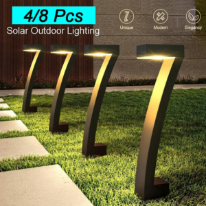 4/8 Stück Solar-LED-Licht, Gartenbeleuchtung, Außenbeleuchtung, IP65, wasserdicht, Rasenweg, Strahler für Hof, Auffahrt, Gehweg, Terrasse, Dekoration