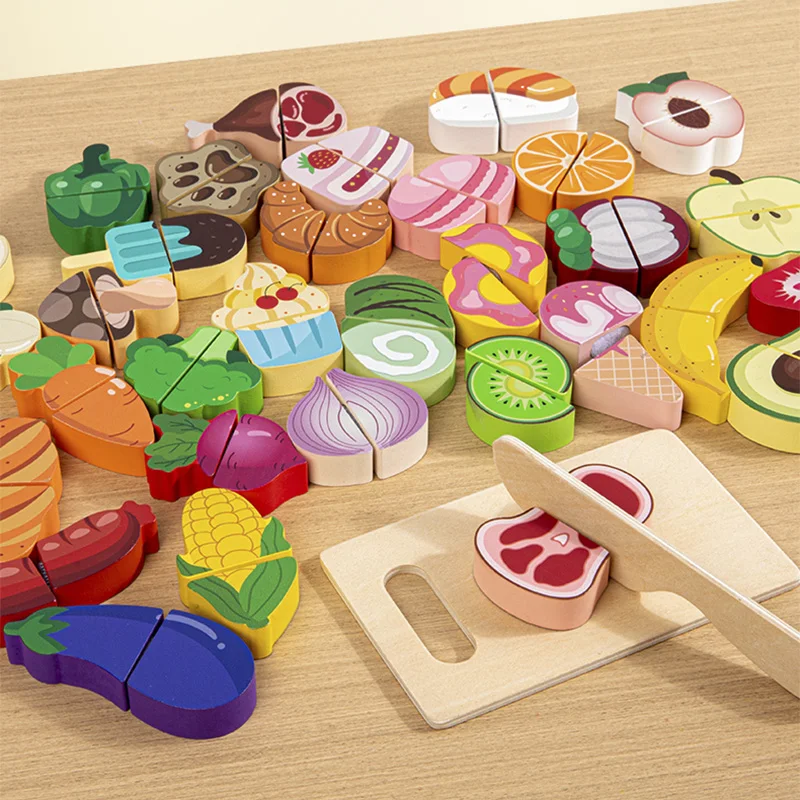 Simulation Kitchen Pretend Toy Wooden Classic Game Educational Toy For Children Kids Gift Cutting Fruit Vegetable Food Set Simulation Kitchen Pretend Toy Wooden Classic Game Educational Toy For Children Kids Gift Cutting Fruit Vegetable Food Set
