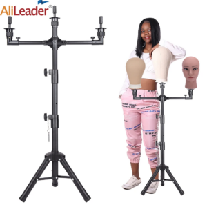 Multifunction Three Holders Wig Stand Wig Tripod Wig Mannequin Head Stand For Canvas Block Mannequin Head / Training Doll Head