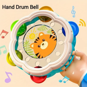 Montessori Musikinstrumente Handtrommel Rasseln Interaktives Lernspielzeug für Kleinkinder Sensorisches Neugeborenen-Geschenk