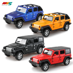 Eingesacktes 1:36 Legierungs-JEEPS Wrangler-Rückzieh-Offroad-Auto, Spielzeugimitation, Offroad-Rückziehauto, Spielzeug für Jungen und Kinder