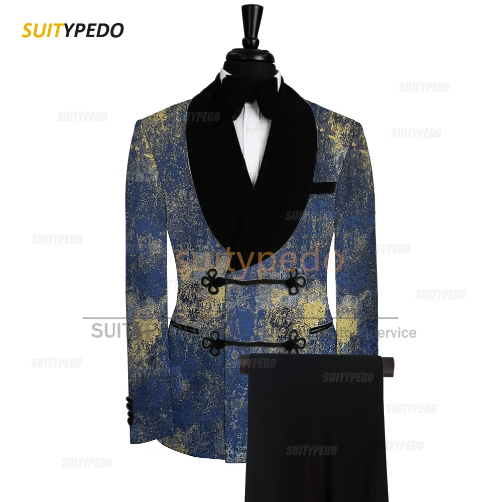 Slim Fit Men Suit Sets Wedding Groomsman Tailor-Made Jacquard Blazer Pants Outfits Fashion Gala Male Newest Luxury Tuxedos Slim Fit Men Suit Sets Wedding Groomsman Tailor-Made Jacquard Blazer Pants Outfits Fashion Gala Male Newest Luxury Tuxedos - Image 7