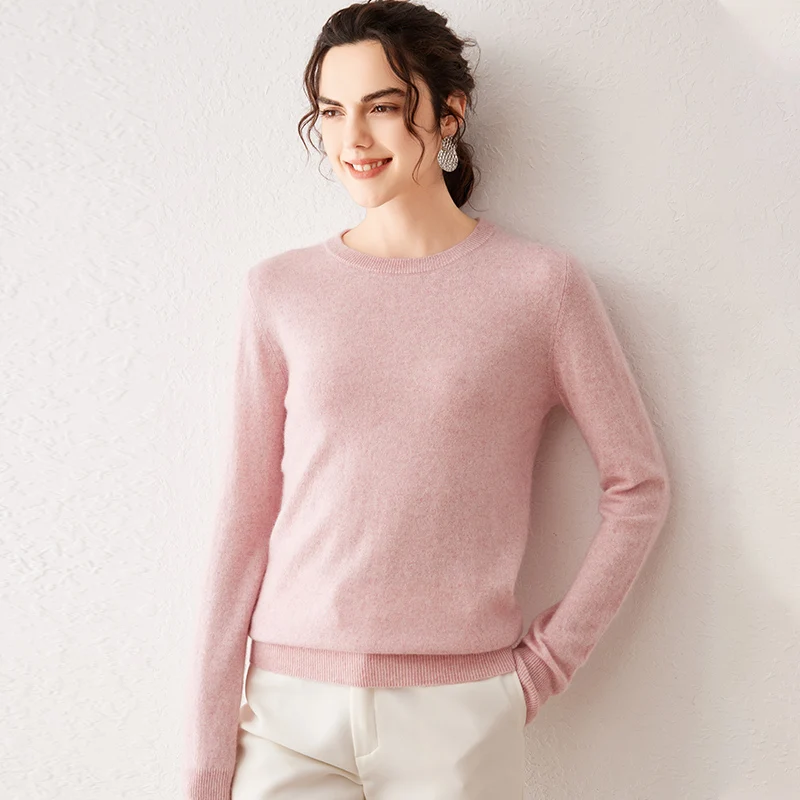 Damen 100% Reiner Kaschmir-Pullover 2026 Herbst Winter Rundhals Langarm Warm Weich Gestrickter Pullover Neue Strick-Oberteile Damenkleidung Damen 100% Reiner Kaschmir-Pullover 2026 Herbst Winter Rundhals Langarm Warm Weich Gestrickter Pullover Neue Strick-Oberteile Damenkleidung – Bild 11