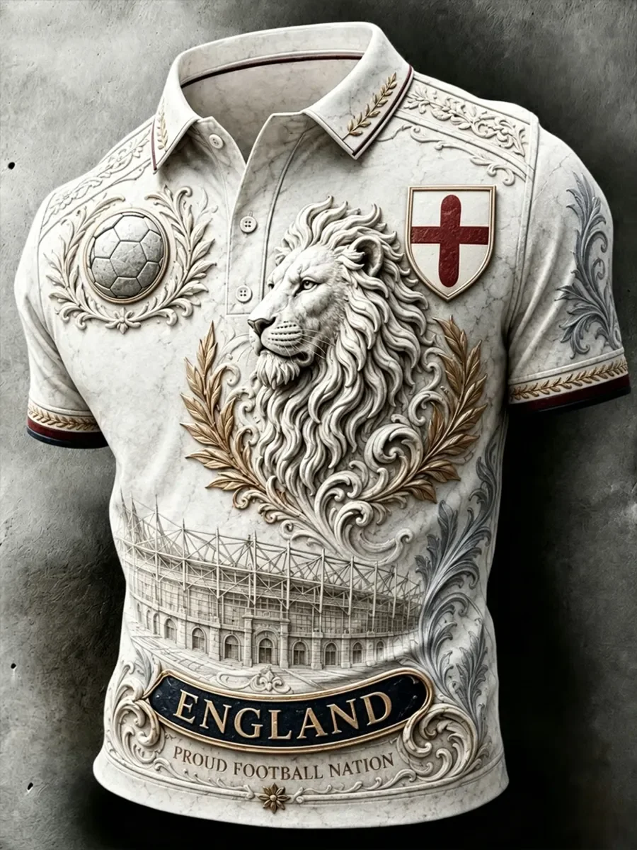 2026 Edition Women'S England Fan Football Polo Shirt - 3D Print - Fashionable And Comfortable - Suitable For Both Men And Women 2026 Edition Women'S England Fan Football Polo Shirt - 3D Print - Fashionable And Comfortable - Suitable For Both Men And Women - Image 2