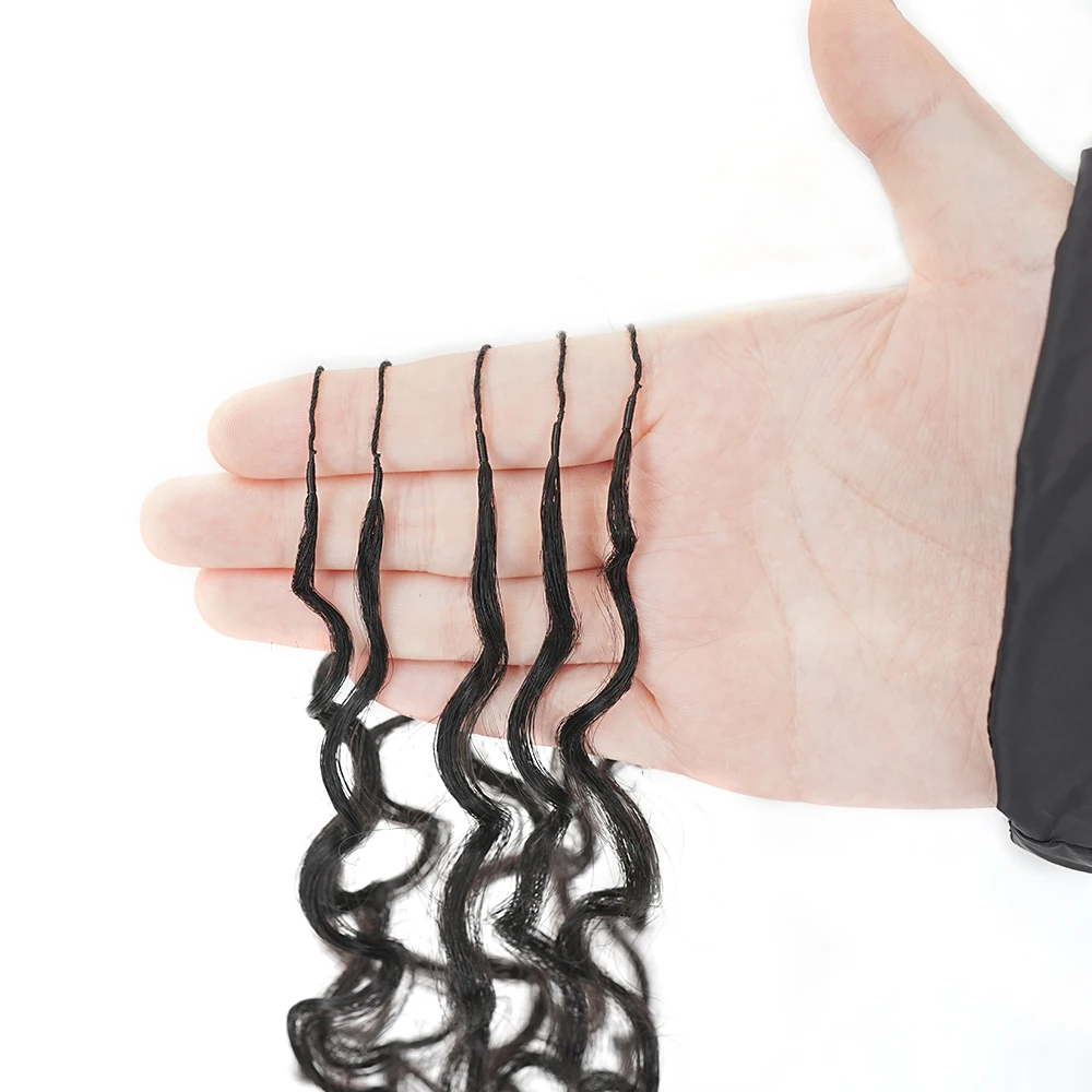 5 Pack Burmese Curly Crochet Hair Knotless Feather Pre-Separated Crochet Braids Light Weight Reusable Brazilian Hair Extension 5 Pack Burmese Curly Crochet Hair Knotless Feather Pre-Separated Crochet Braids Light Weight Reusable Brazilian Hair Extension - Image 6