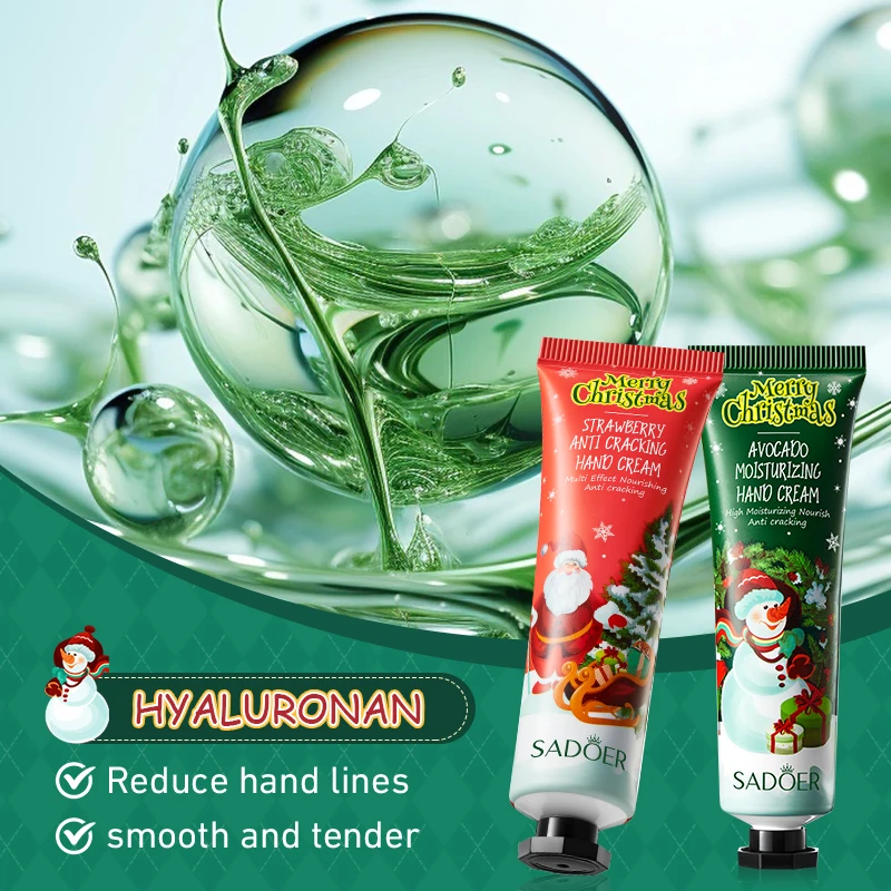 5 stücke SADOER Weihnachten Hand Creme Sets Feuchtigkeitsspendende Pflegende Bleaching Feuchtigkeitsspendende Anti-aging Hände Hautpflege Produkte - Image 3