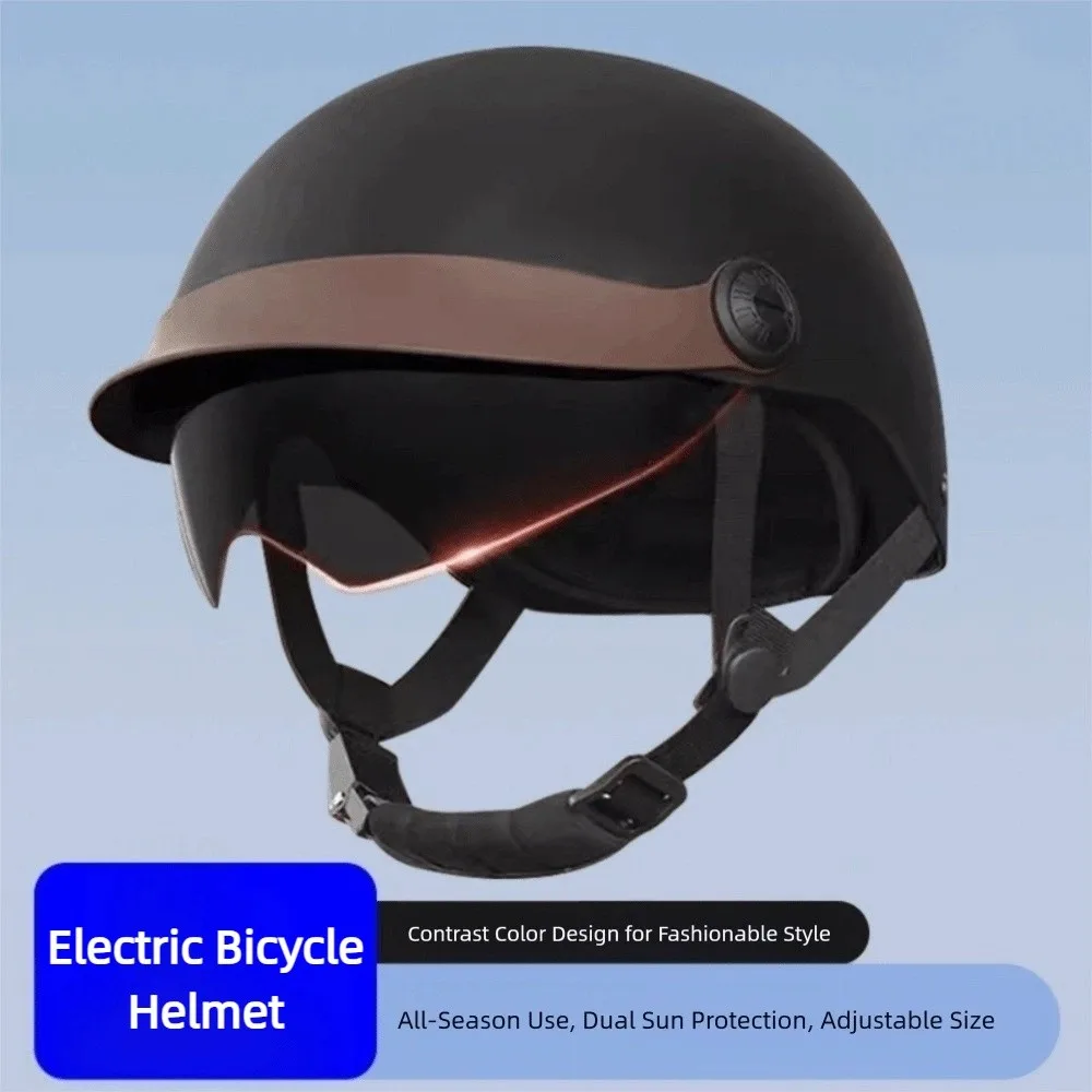 Ultraleichter Elektrofahrrad-Helm Sonnenschutz Atmungsaktiver Motorrad-Halbhelm Sturzprävention Sicherheitshelme für Elektrofahrräder