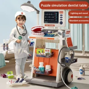 Krankenhaus Spielen Medizinische Ausrüstung Tisch Füllungen Injektion Stethoskop Medizinische Trolley Hause Arzt Zahnarzt Spielzeug für Kinder Weihnachten Geschenk