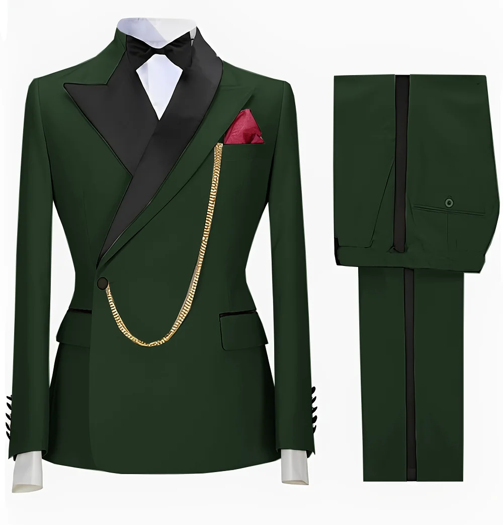 Suit For Men Wedding Groom Tuxedo Khaki Formal Blazer Pants 2 Piece Dinner Ball Dress Male Jacket Set Costume Homme Suit For Men Wedding Groom Tuxedo Khaki Formal Blazer Pants 2 Piece Dinner Ball Dress Male Jacket Set Costume Homme - Image 11