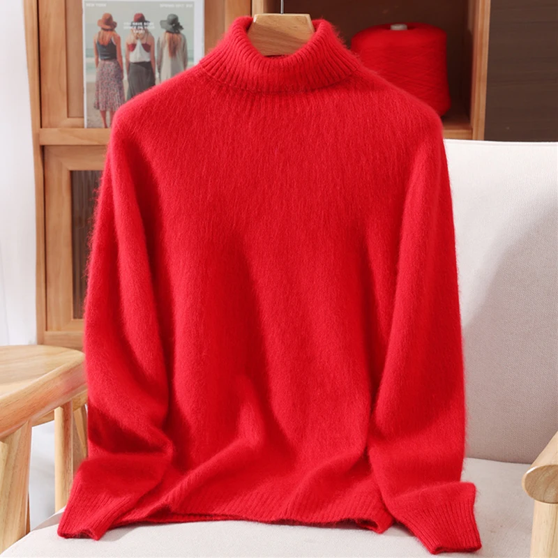 Herbst Und Winter Nerz Kaschmir Pullover Frauen Hochgeschlossenen Pullover Pullover Lose Bodenbildung Wolle Mantel Warme Plus Größe Herbst Und Winter Nerz Kaschmir Pullover Frauen Hochgeschlossenen Pullover Pullover Lose Bodenbildung Wolle Mantel Warme Plus Größe - Image 29