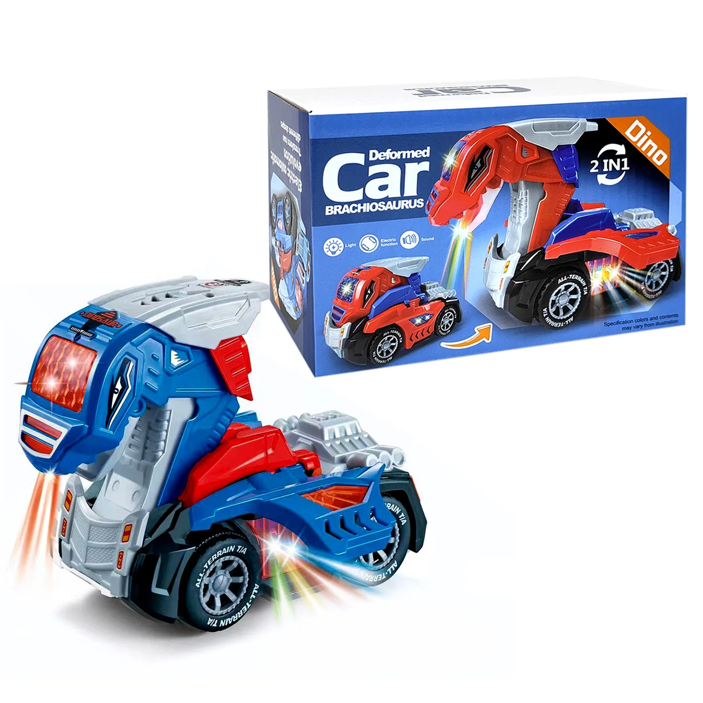 Automatisch Transformierendes 2-In-1-Dinosaurier- Und Autorobotermodell Für Jungen, Frühes Lernspielzeug Mit Licht Und Musik Automatisch Transformierendes 2-In-1-Dinosaurier- Und Autorobotermodell Für Jungen, Frühes Lernspielzeug Mit Licht Und Musik - Image 7