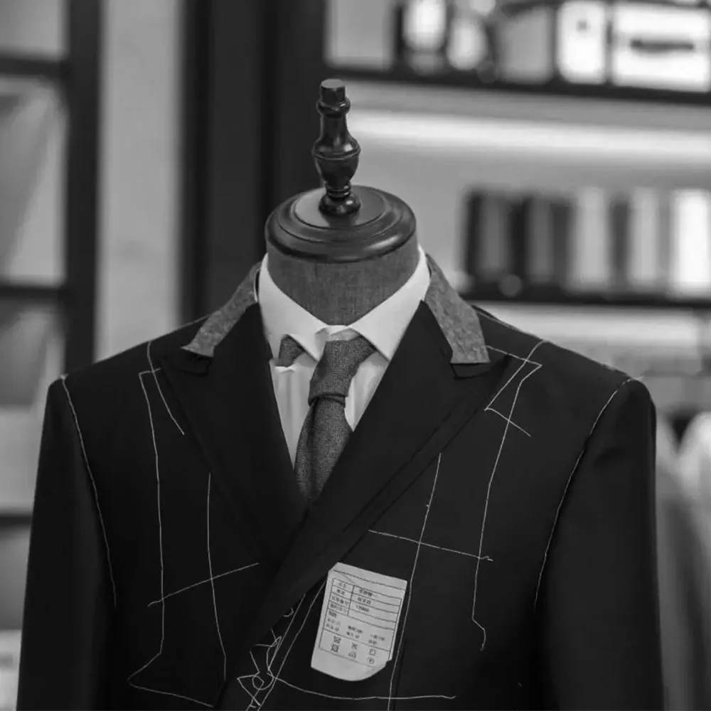 New 2 Pcs Wedding Ball Reunion Attire Double-Breasted Suit Set Men'S Slim-Fit Young Men Blazer Jacket Suits Pants Ensemble New 2 Pcs Wedding Ball Reunion Attire Double-Breasted Suit Set Men'S Slim-Fit Young Men Blazer Jacket Suits Pants Ensemble - Image 3