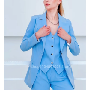 Sets for Women 3 Pieces Autumn Fashion Long Sleeve Blazer Sets Elegant High Waist Work Pants Suits Set Office Lady Suits Outfits