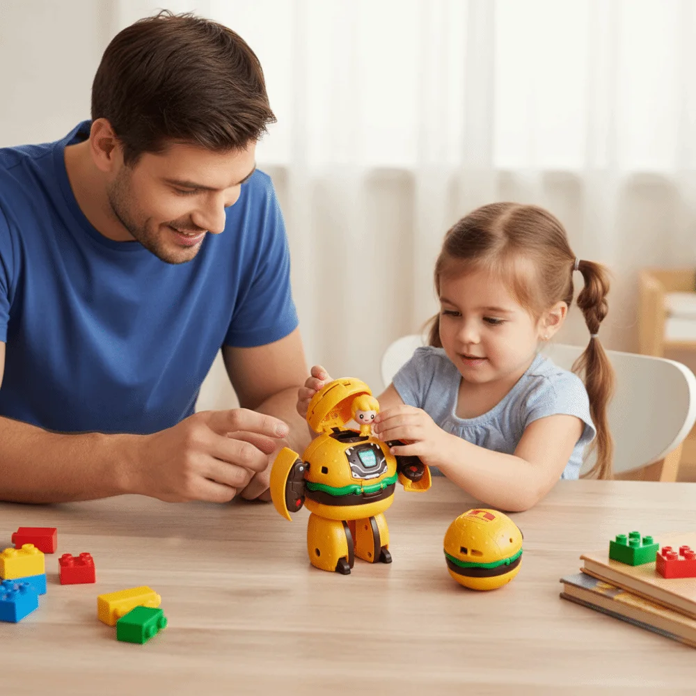 Cartoon Cute 2 In 1 Transforming Robot Simulated Cola Childrens Toy Mecha Model Creative Design Burger Robot Boys Toy Cartoon Cute 2 In 1 Transforming Robot Simulated Cola Childrens Toy Mecha Model Creative Design Burger Robot Boys Toy - Image 4