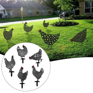 1 Stück Hof Huhn Dekor Ornamente Huhn Kunst Garten Dekor Outdoor Garten Hinterhof Stapel Acryl Henne Terrasse Dekoration Lieferungen
