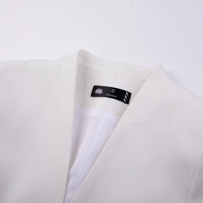 Naviu Damen-Anzug 2-Teilig Weiß, Langärmlig, Slim Fit, Einfarbig, Business-Outfit Naviu Damen-Anzug 2-Teilig Weiß, Langärmlig, Slim Fit, Einfarbig, Business-Outfit - Image 6