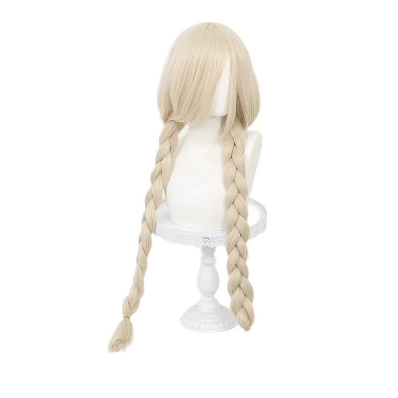 Cosplay-Perücke Azur Lane Anime-Perücke Owari Lange Blonde Synthetische Perücke Mit Simulierter Kopfhaut Flauschig Und Voluminös Doppelt Geflochtene Cosplay-Perücke Cosplay-Perücke Azur Lane Anime-Perücke Owari Lange Blonde Synthetische Perücke Mit Simulierter Kopfhaut Flauschig Und Voluminös Doppelt Geflochtene Cosplay-Perücke - Image 7