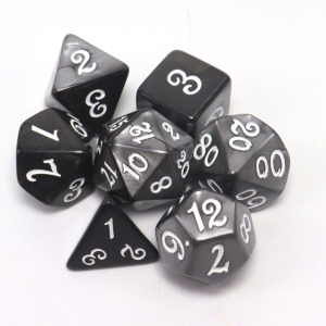 Classic Black and Grey Game Dice Polyhedral Game Dice Board Game Dice Board Game Dice Role-Playing Dice
