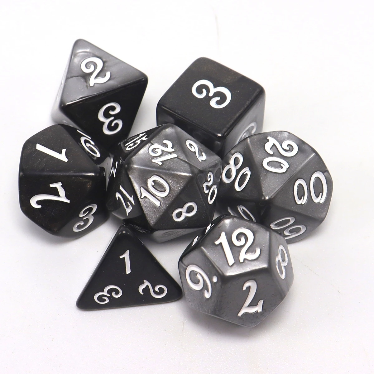 Classic Black And Grey Game Dice Polyhedral Game Dice Board Game Dice Board Game Dice Role-Playing Dice Classic Black And Grey Game Dice Polyhedral Game Dice Board Game Dice Board Game Dice Role-Playing Dice