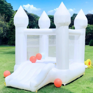 Iable Hüpf burgen Ostern Geschenke Kinder im Freien mit Rutsche 370w Gebläse weiß Hüpfburg für Party Baby Dusche Kinder