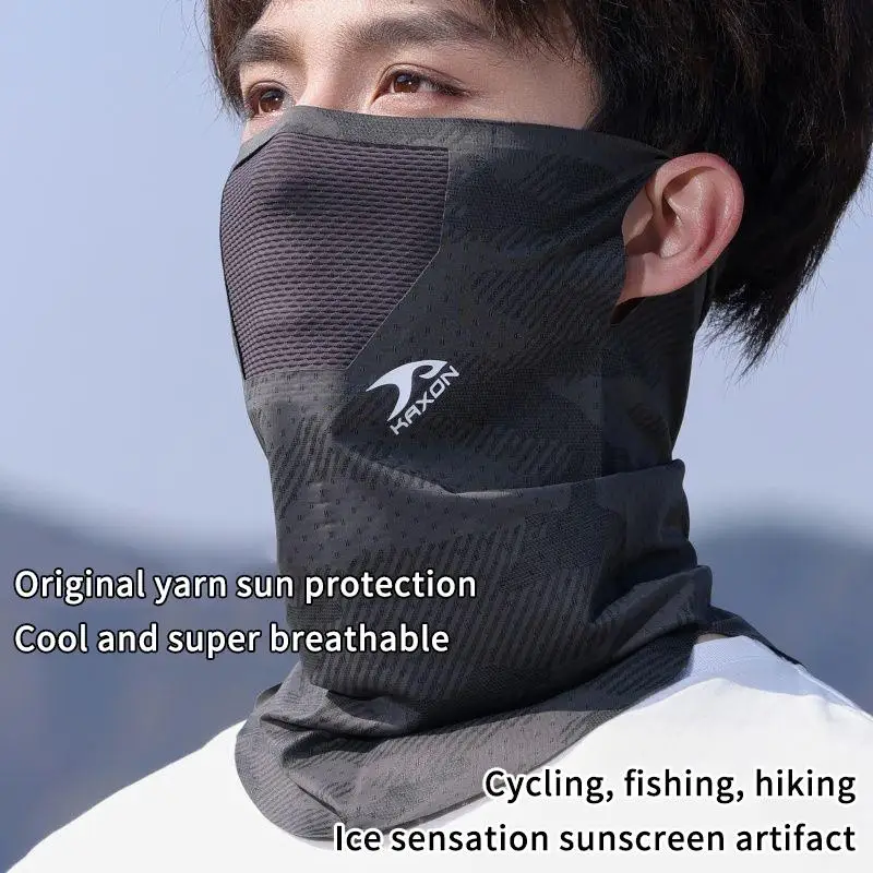 Ice Silk Sun Protection Face Mask With Neck Cover Summer Outdoor Uv Lightweight For Running And Travel Ice Silk Sun Protection Face Mask With Neck Cover Summer Outdoor Uv Lightweight For Running And Travel