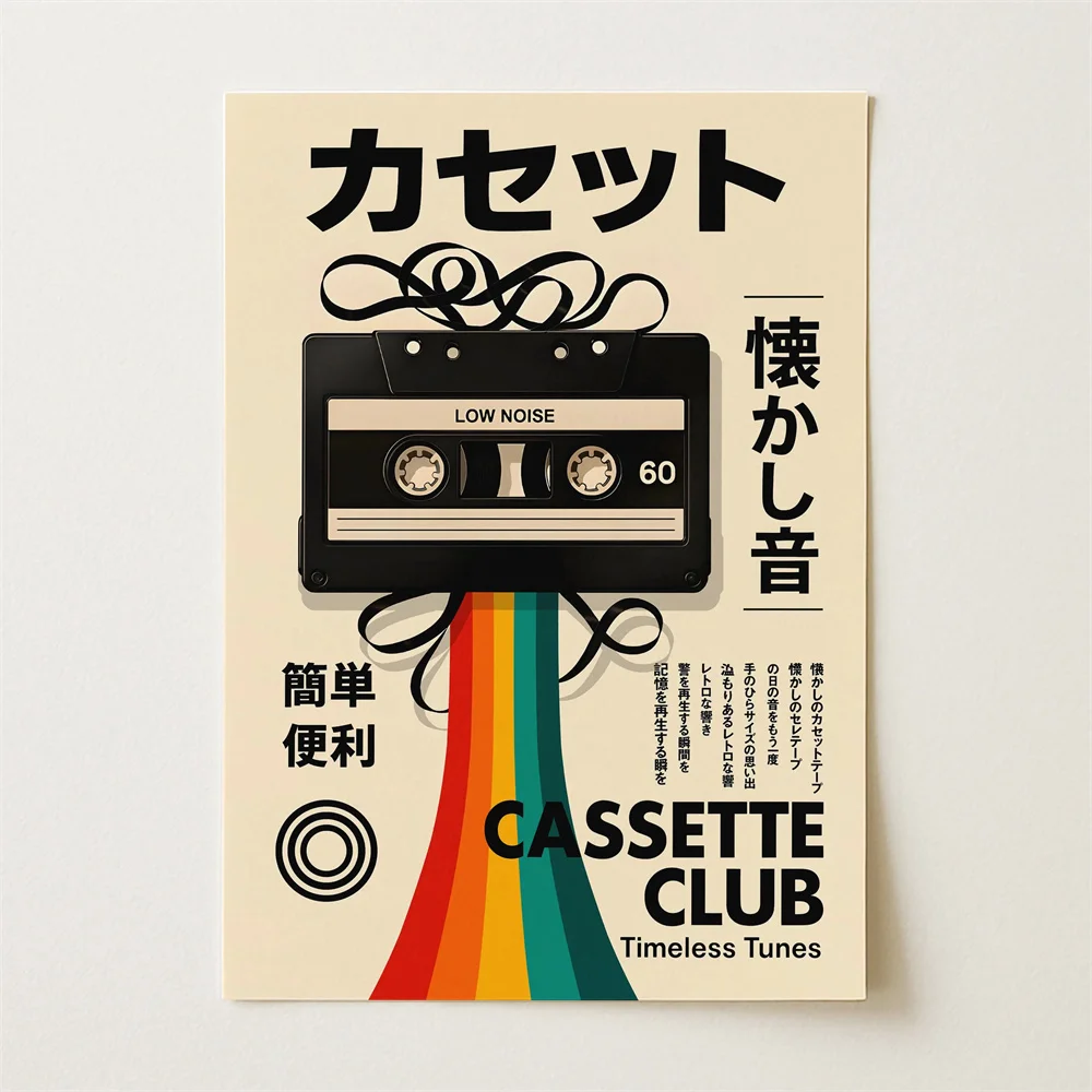 Retro-Bild-Camcorder, Kassetten, Japanische Kunst-Leinwandgemälde Und Wandgemälde Für Die Dekoration Ihres Zuhauses Und Ihres Wohnzimmers Retro-Bild-Camcorder, Kassetten, Japanische Kunst-Leinwandgemälde Und Wandgemälde Für Die Dekoration Ihres Zuhauses Und Ihres Wohnzimmers - Image 2