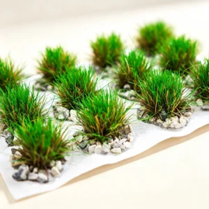 Simulation Stone Base Model Grass Tufts Mini Static Grass Clusters DIY Wargame Terrain Sand Table Scene Diorama Accessories