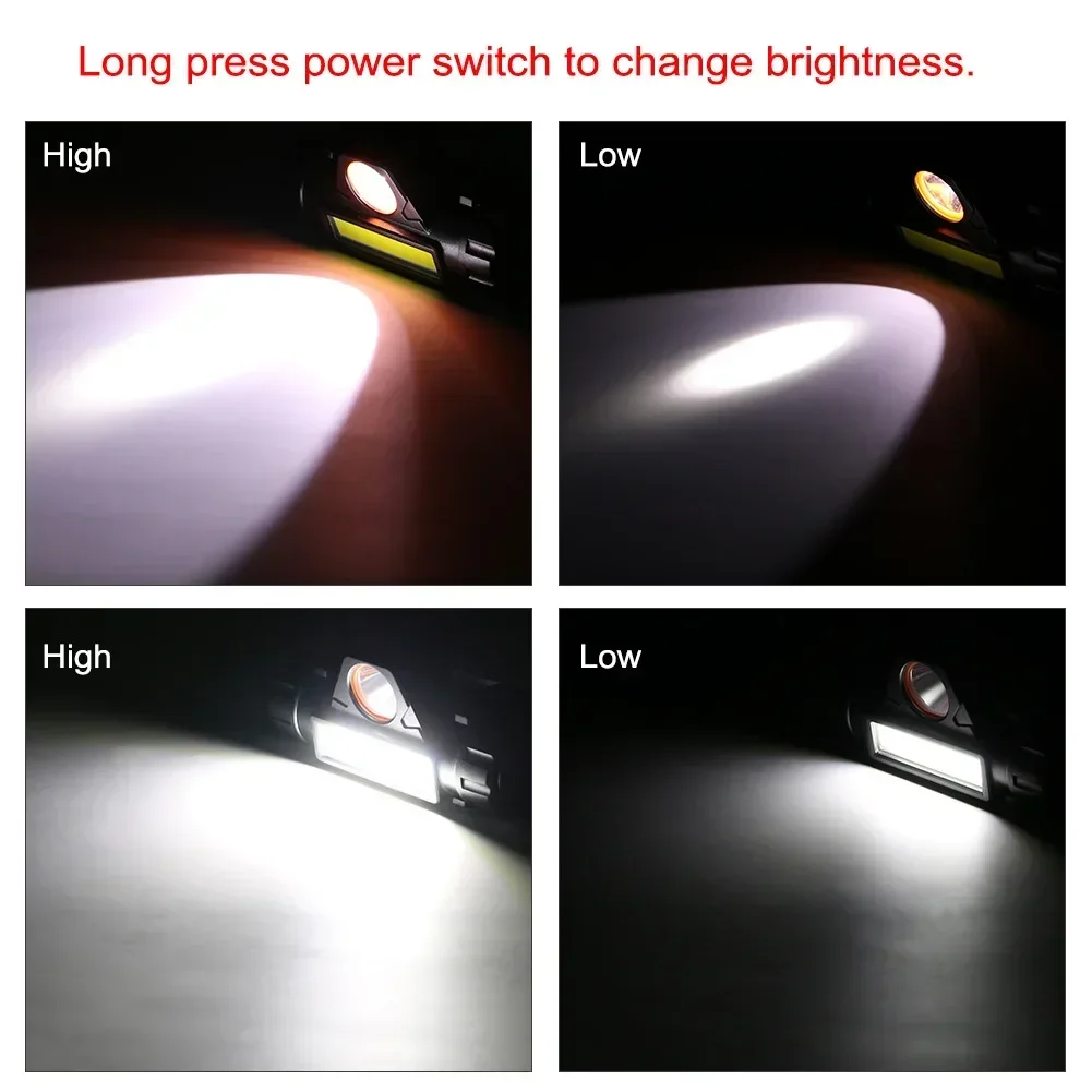 Wiederaufladbare Angeln Led Scheinwerfer Camping Scheinwerfer Xpe Cob Arbeit Licht 2 Beleuchtung Modi Mit Schwanz Magnet Abnehmbare Wiederaufladbare Angeln Led Scheinwerfer Camping Scheinwerfer Xpe Cob Arbeit Licht 2 Beleuchtung Modi Mit Schwanz Magnet Abnehmbare - Image 3