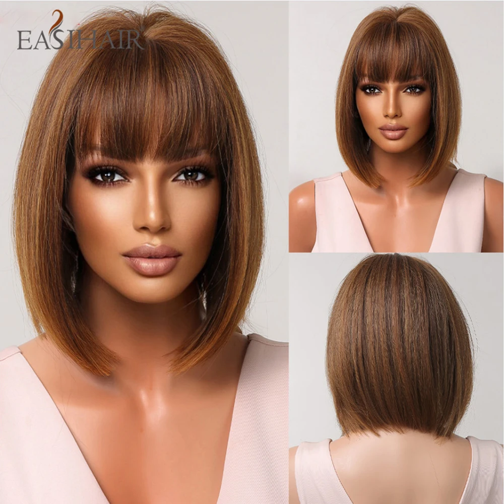 Easihair Bob-Perücke Mit Pony, Kurz Und Glatt, Hellblond-Beige, Hitzebeständig Easihair Bob-Perücke Mit Pony, Kurz Und Glatt, Hellblond-Beige, Hitzebeständig – Bild 11