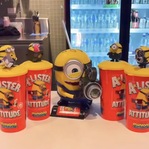 Minions Monsters Popcorn-Eimer und Becher mit Figurenaufsatz