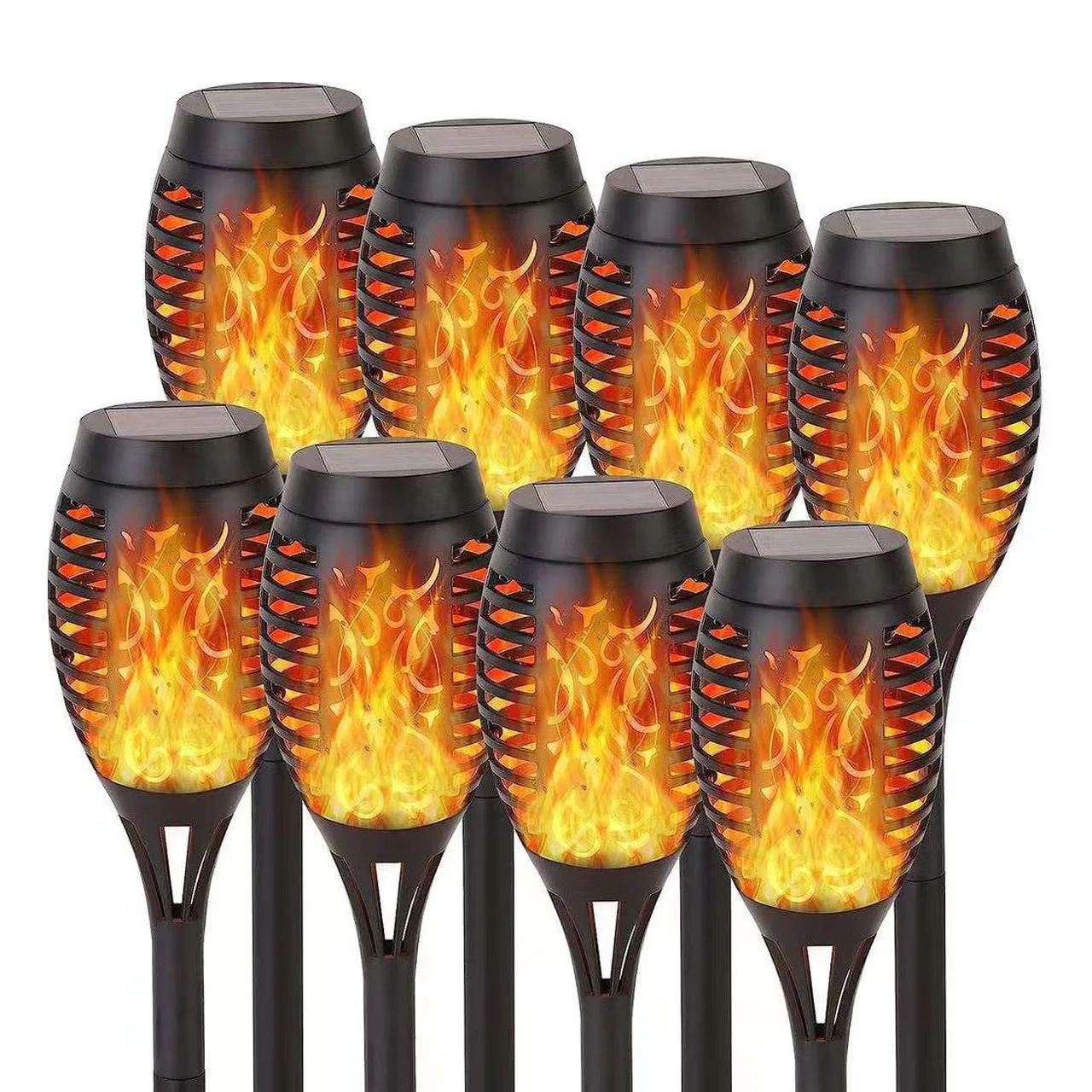 1/4/8/12 Pack Solar-Taschenlampe Mit Blinkender Flamme, Wasserdichte Außenbeleuchtung, Solar-Ganglicht 1/4/8/12 Pack Solar-Taschenlampe Mit Blinkender Flamme, Wasserdichte Außenbeleuchtung, Solar-Ganglicht - Image 10