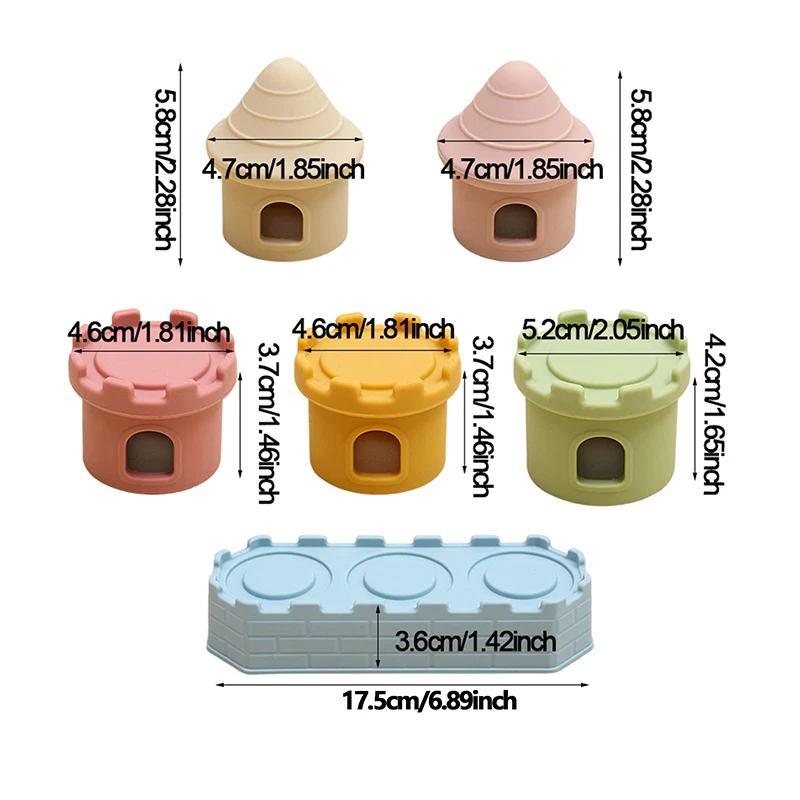 8 Teile/Satz Baby Silikon Schloss Stapeln Spielzeug Frühe Pädagogische Montessori Bausteine Für Kleinkinder Kinder Stapelbare Spielzeug Geschenke 8 Teile/Satz Baby Silikon Schloss Stapeln Spielzeug Frühe Pädagogische Montessori Bausteine Für Kleinkinder Kinder Stapelbare Spielzeug Geschenke - Image 6