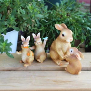 Spiel Kaninchen Set Outdoor, Innenhof, Garten, Bonsai Dekoration Ostern Kaninchen Statue Valentinstag Geschenk Muttertagsgeschenk