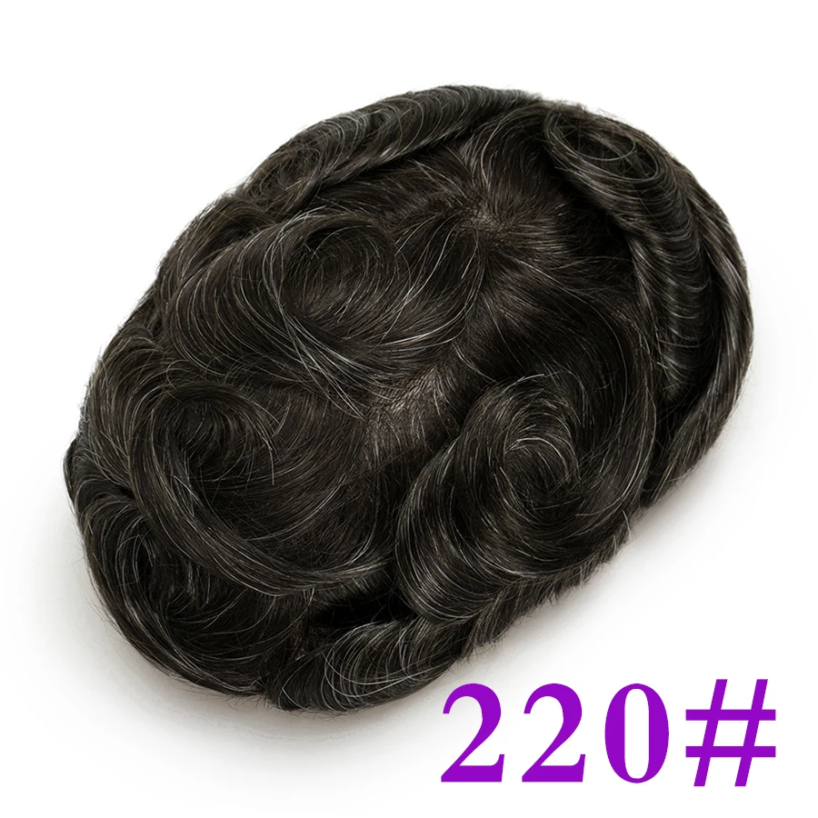 Herren Toupet Aus Echthaar Mit Swiss Lace, Natürlicher Haaransatz Herren Toupet Aus Echthaar Mit Swiss Lace, Natürlicher Haaransatz - Image 14