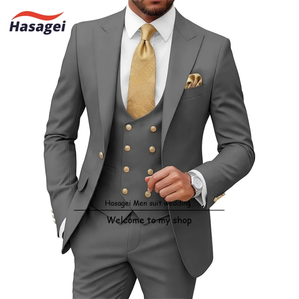 Herrenanzug 3-teilig, Slim Fit – für Hochzeit, Abschlussball und Business – Bild 4