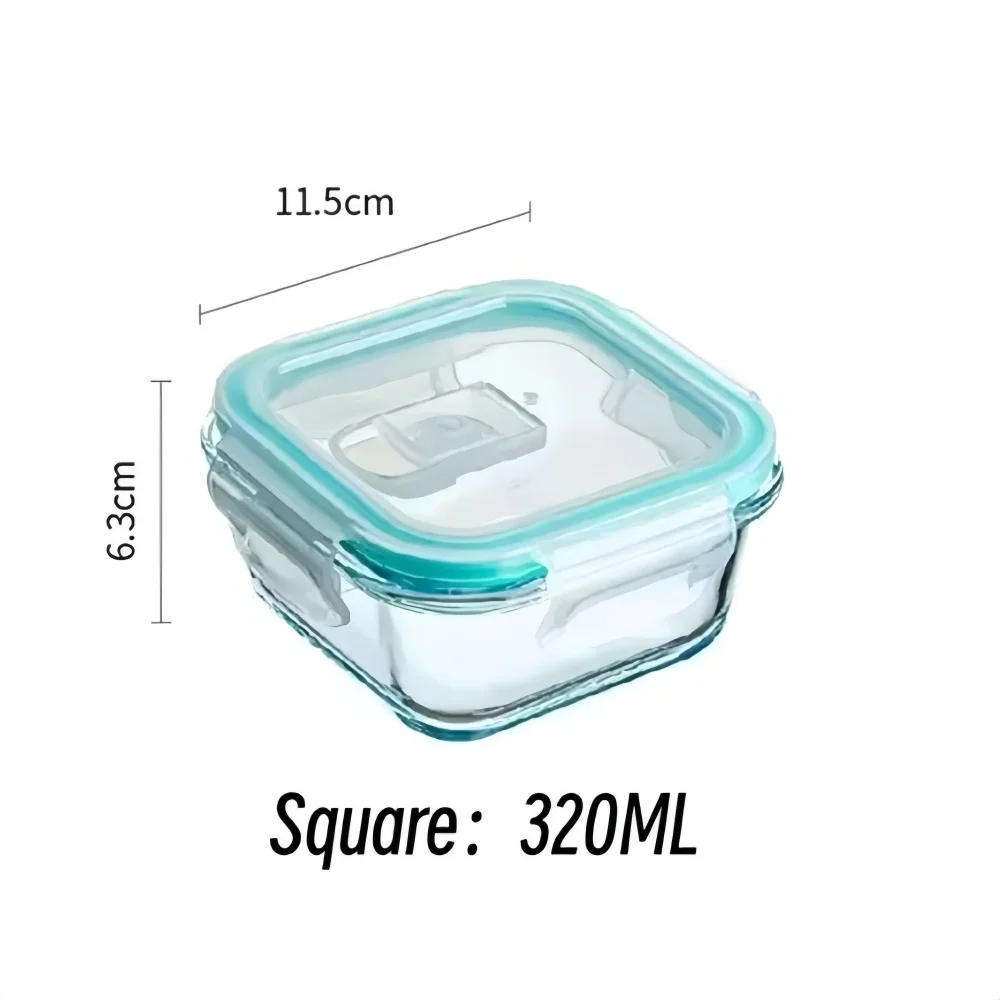 Bpa-Freie Glas-Lunchbox Rechteckige Lebensmittelbehälter Küchenzubehör Sichere Luftdichte Mahlzeiten-Vorbereitungsschale Bento-Box Bpa-Freie Glas-Lunchbox Rechteckige Lebensmittelbehälter Küchenzubehör Sichere Luftdichte Mahlzeiten-Vorbereitungsschale Bento-Box - Image 7