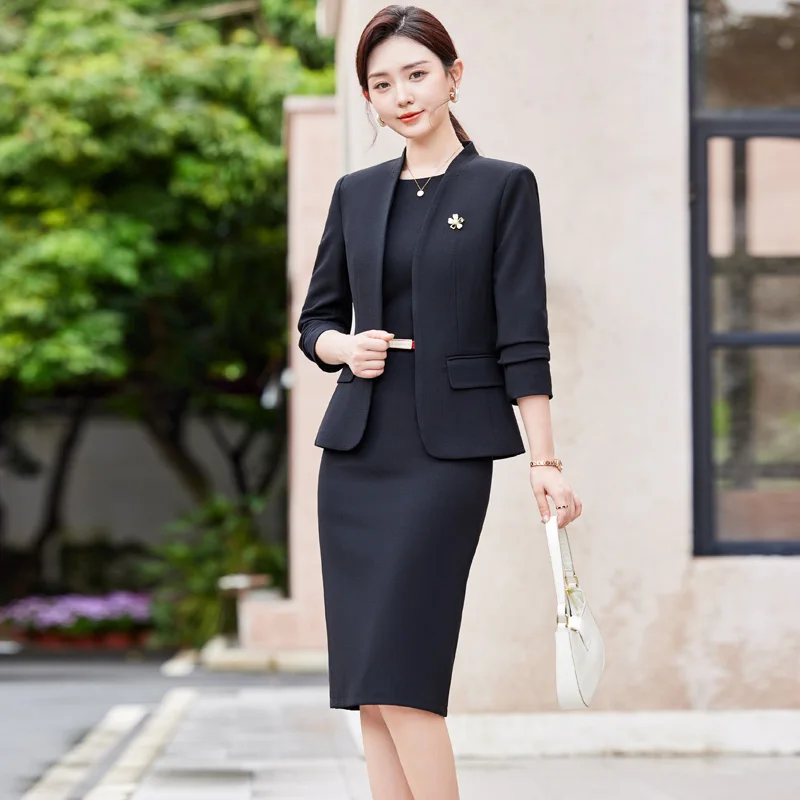 Naviu Damen-Anzug 2-Teilig Weiß, Langärmlig, Slim Fit, Einfarbig, Business-Outfit Naviu Damen-Anzug 2-Teilig Weiß, Langärmlig, Slim Fit, Einfarbig, Business-Outfit - Image 3