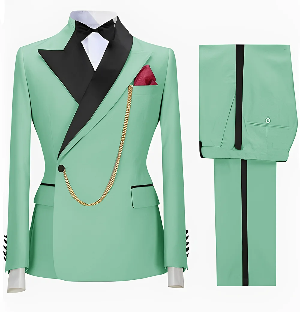 Suit For Men Wedding Groom Tuxedo Khaki Formal Blazer Pants 2 Piece Dinner Ball Dress Male Jacket Set Costume Homme Suit For Men Wedding Groom Tuxedo Khaki Formal Blazer Pants 2 Piece Dinner Ball Dress Male Jacket Set Costume Homme - Image 24