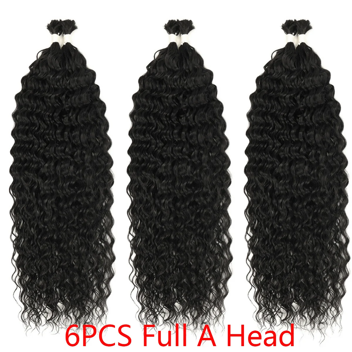 2Pcs 30Inch Synthetic Braiding Hair Deep Wave 100G No Weft Organic Fiber Hair Bundles Kinky Curly Braiding Hair For Boho Braids 2Pcs 30Inch Synthetic Braiding Hair Deep Wave 100G No Weft Organic Fiber Hair Bundles Kinky Curly Braiding Hair For Boho Braids - Image 3
