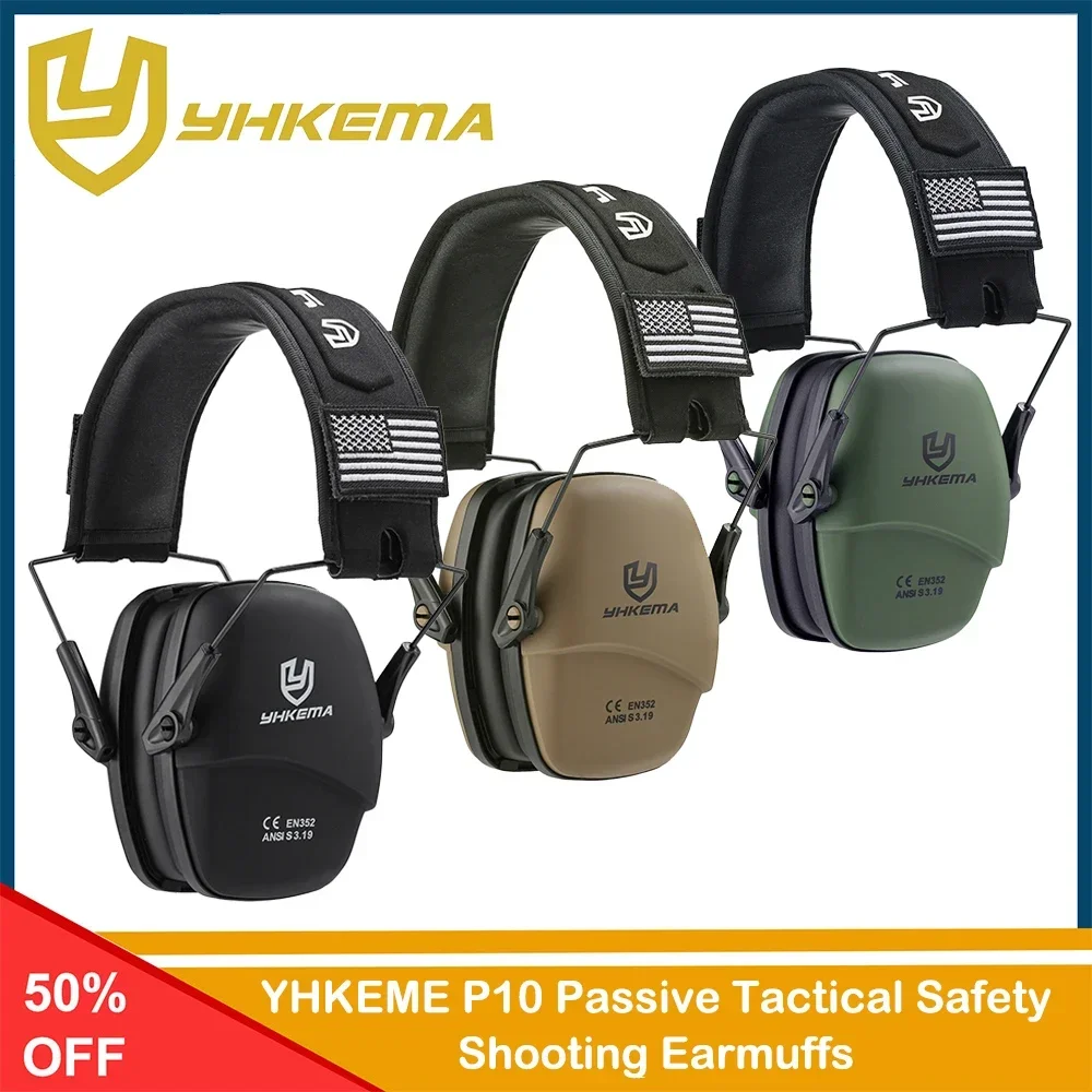NEW Hearing Protection Noise-proof Shooting Earmuffs YHKEMA P10 Ear Protection Tactical Headset