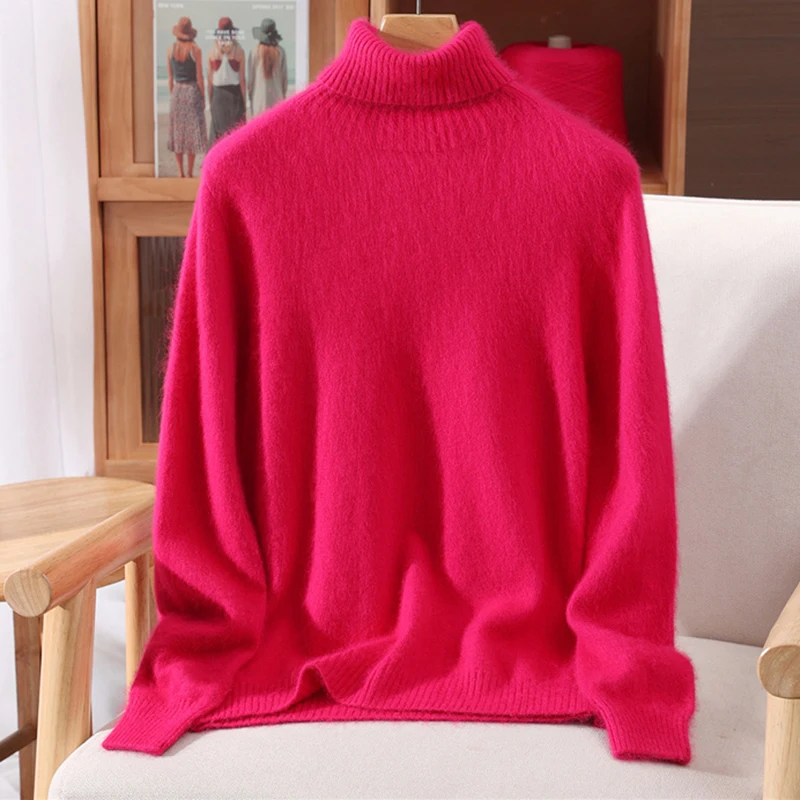 Herbst Und Winter Nerz Kaschmir Pullover Frauen Hochgeschlossenen Pullover Pullover Lose Bodenbildung Wolle Mantel Warme Plus Größe Herbst Und Winter Nerz Kaschmir Pullover Frauen Hochgeschlossenen Pullover Pullover Lose Bodenbildung Wolle Mantel Warme Plus Größe - Image 15