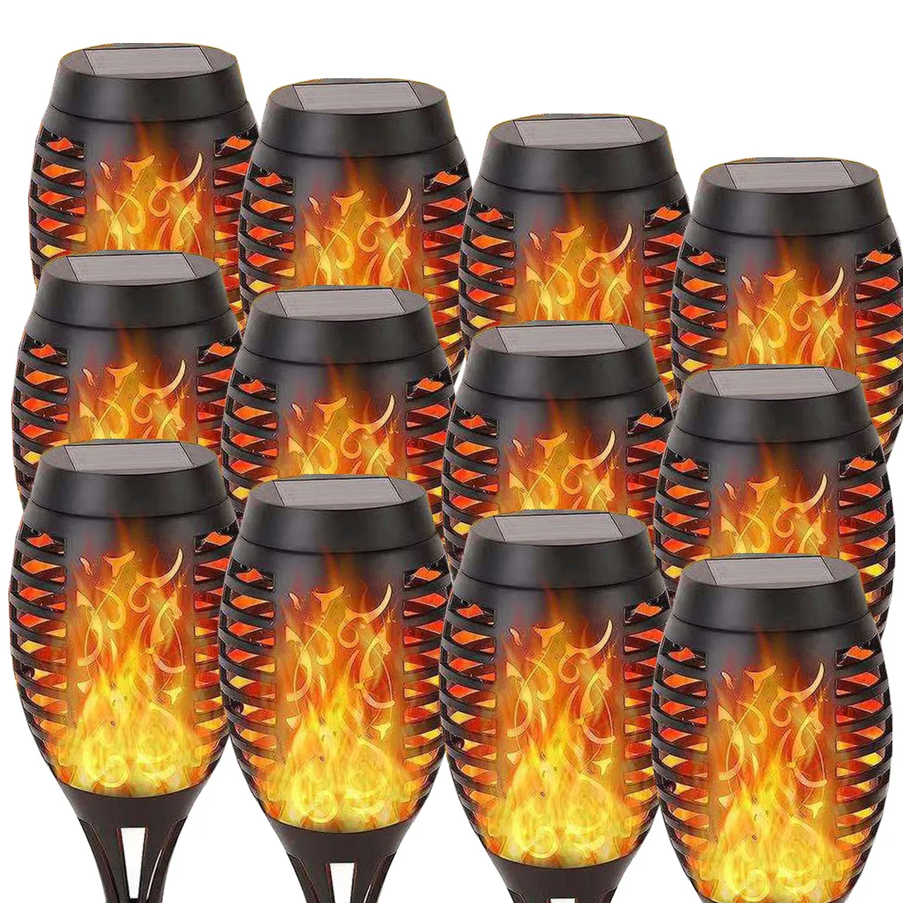 1/4/8/12 Pack Solar-Taschenlampe Mit Blinkender Flamme, Wasserdichte Außenbeleuchtung, Solar-Ganglicht 1/4/8/12 Pack Solar-Taschenlampe Mit Blinkender Flamme, Wasserdichte Außenbeleuchtung, Solar-Ganglicht - Image 9