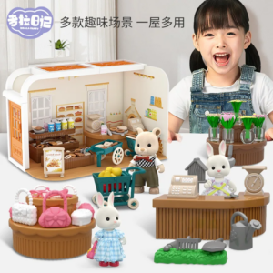 Mini-Supermarkt-Einkaufsspiele, Puppenhaus-Möbelzubehör, Intellektuelle Lernspielzeuge für Kinder, Familieninteraktionsspielzeuge