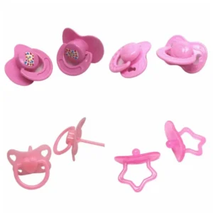 Pretend Spielen Puppe Schnuller Spiele Spielzeug DIY Dekoration Miniatur Schnuller Rosa Fütterung Schnuller Spielzeug Puppe Zubehör